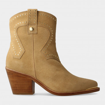 Beige Cowboy Boots | Red-Rag 77156