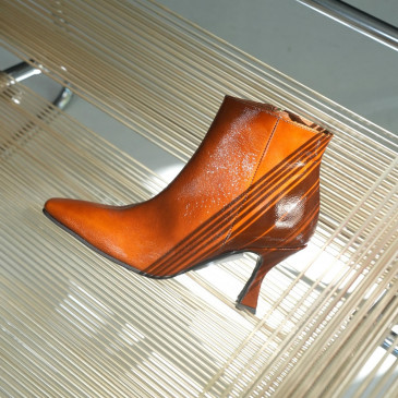 Cognac Boots Met Queenie Hakje | Red-Rag 78234
