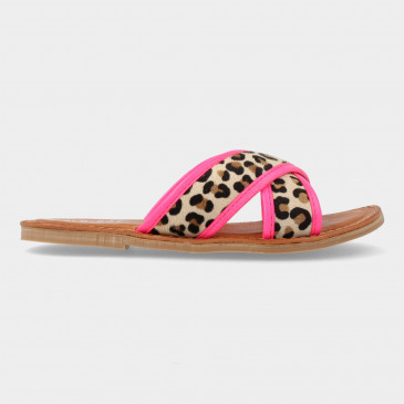 Roze Slippers Met Dierenprint | Red-Rag 19300