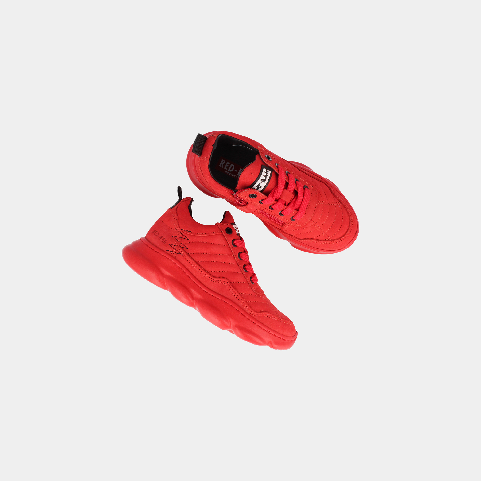 sneakers red rag