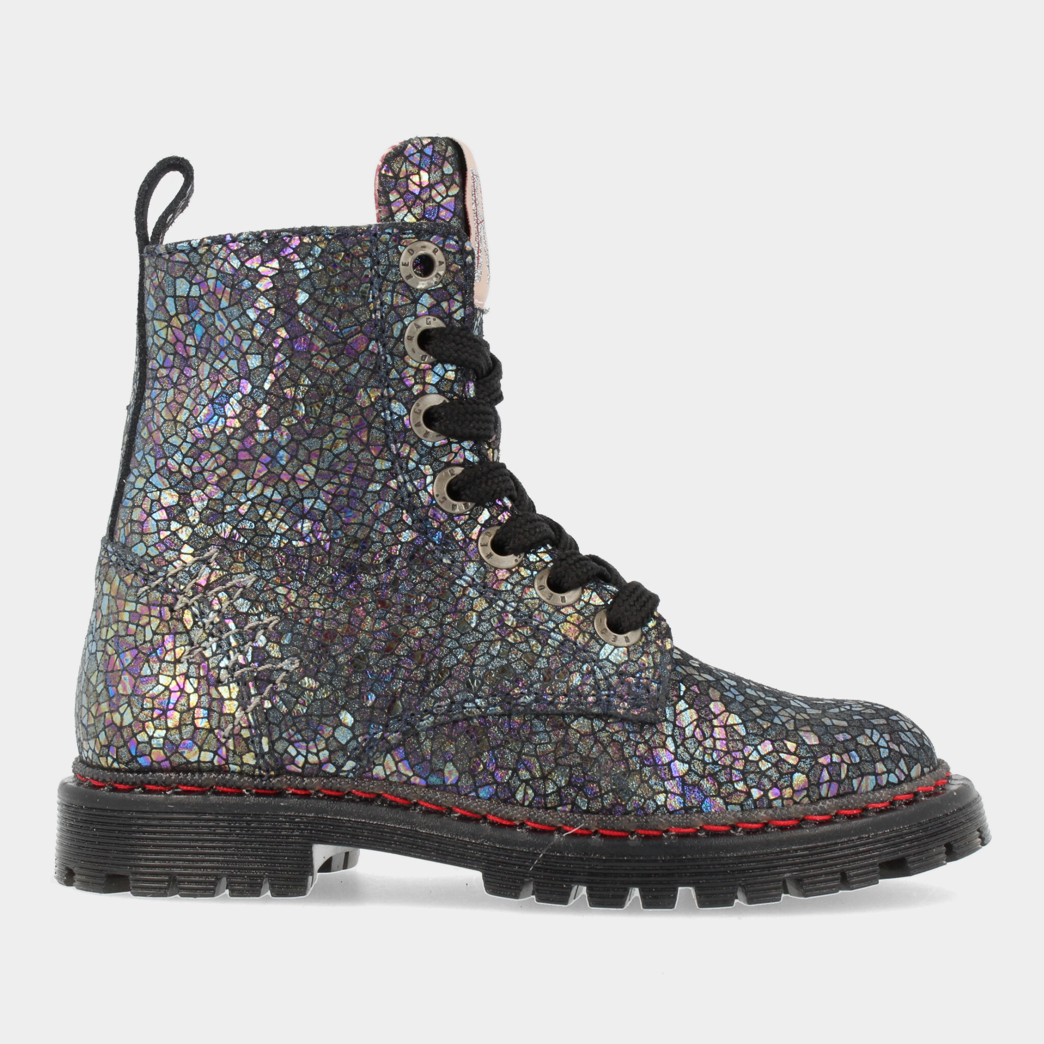 Blauwe Glitter Biker Boots Voor Meisjes 