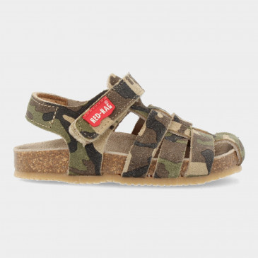 Groene camouflage sandalen | Red-Rag 19115