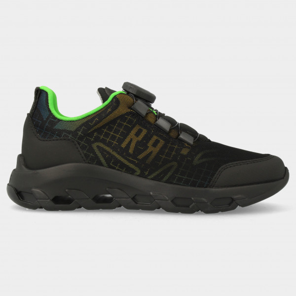 Zwarte sneakers met groen | 13809