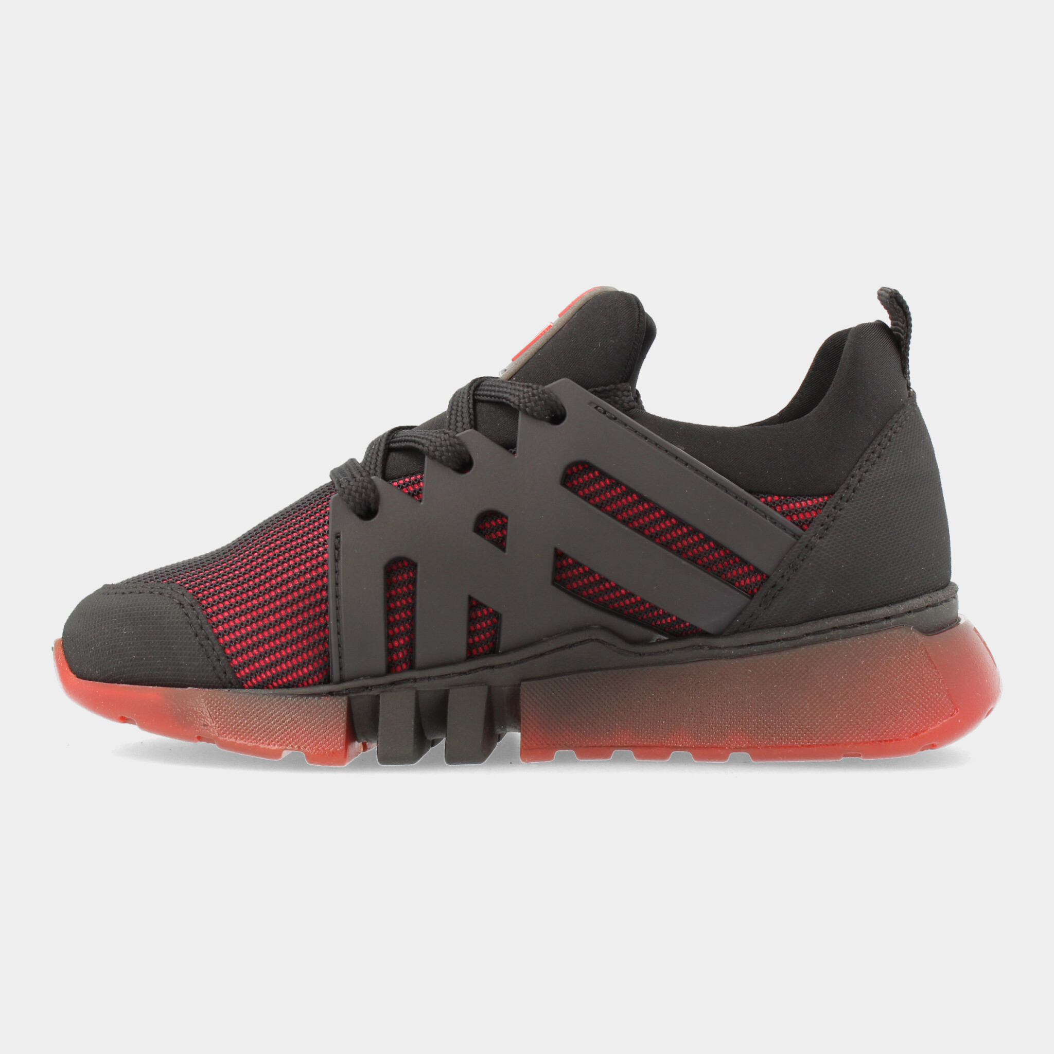 Rood Zwarte Sneakers Voor Jongens 13557 | Red-Rag