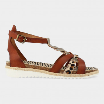 Cognac Sandalen | Red-Rag 19296