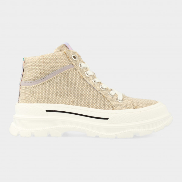 Beige Canvas Boots | Red-Rag 12368