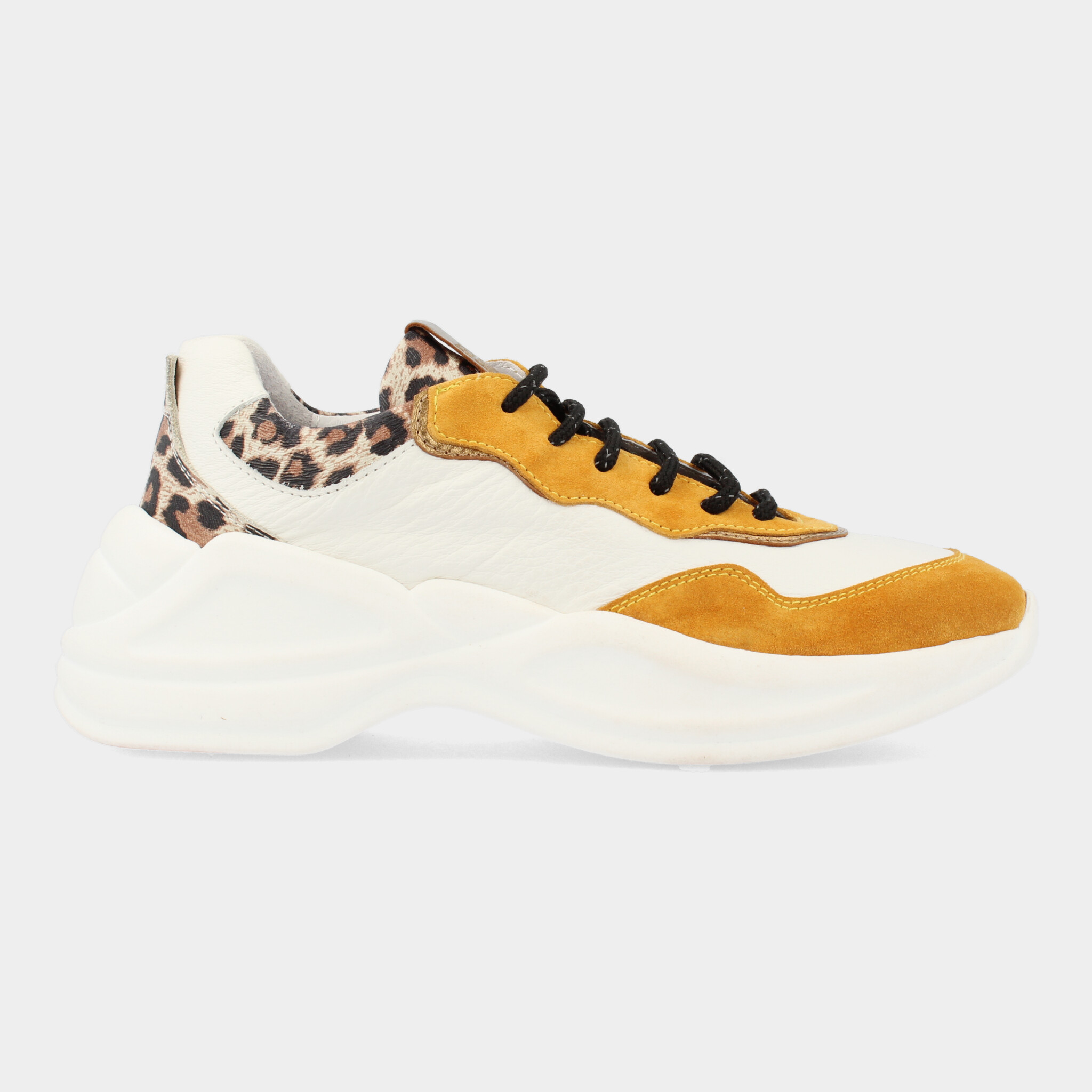 Wit Sneakers Met Leopard Print Voor Dames 76742 | Red-Rag