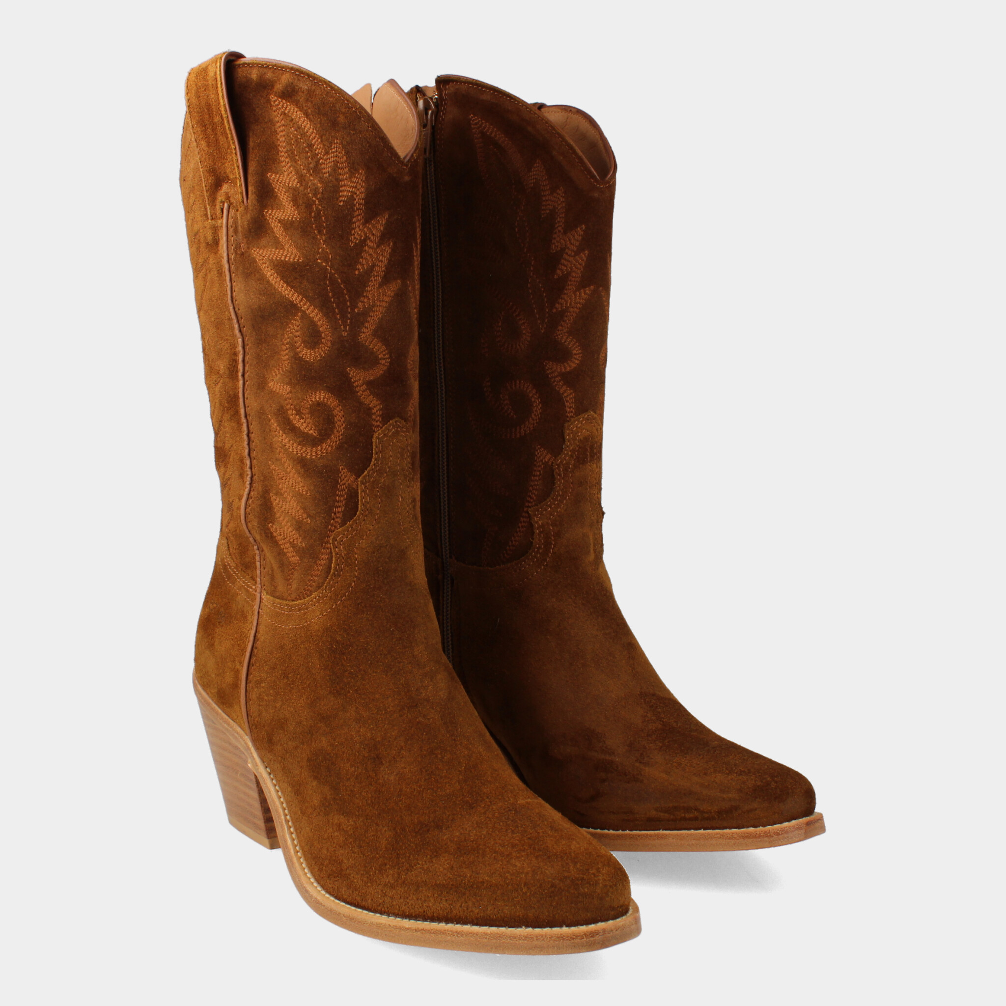 Cognac Suède Laarzen Voor Dames 77088 | Red-Rag