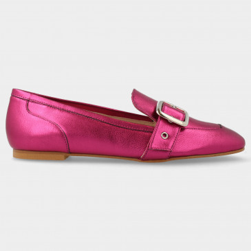 Roze metallic loafers | 78598