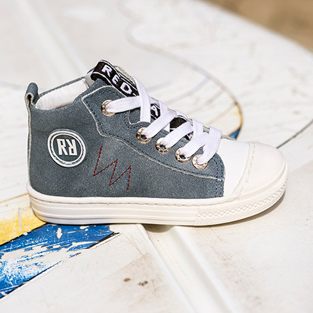 Hoge Blauwe Sneakers Met Rits| Red-Rag 11015