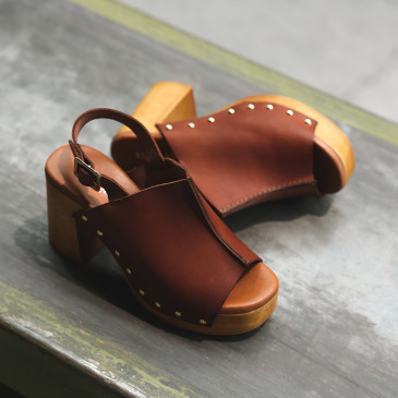 Cognac Sandalen | Red-Rag 79572