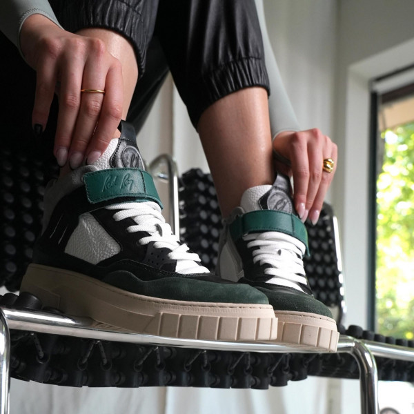 Groene Hoge Sneakers voor Dames 71538 | Red-Rag