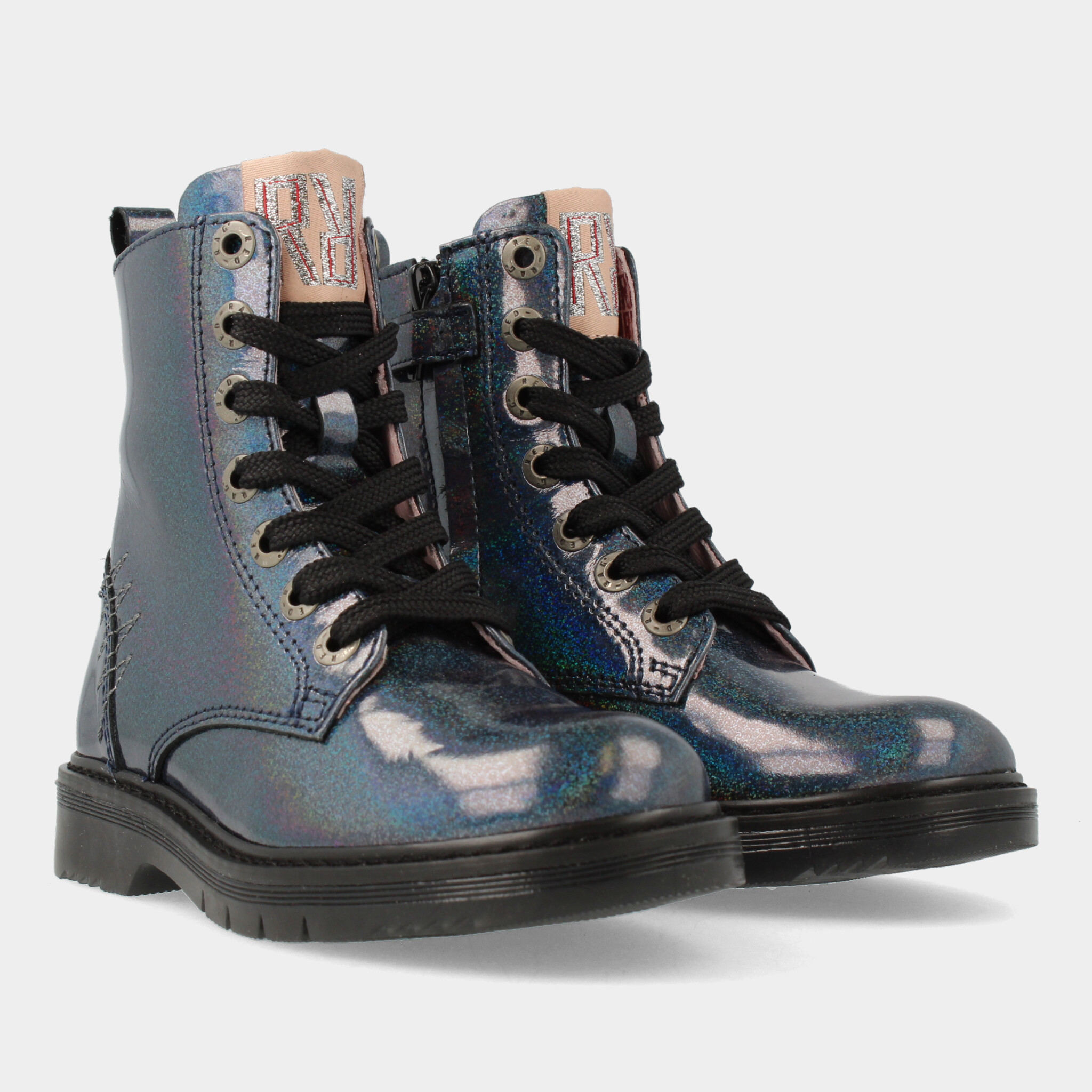 glitter biker boots