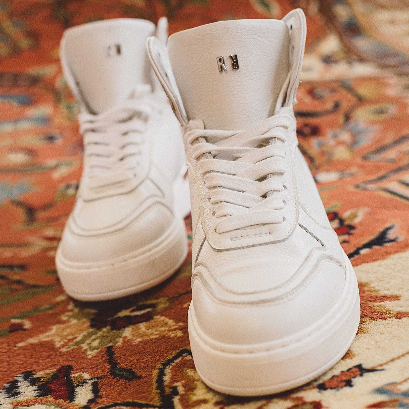 blad George Hanbury zonlicht Hoge Witte Sneakers voor Dames 77168 | Red-Rag