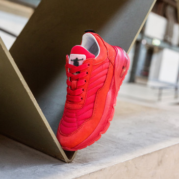 Rode Sneakers | Red-Rag 13739