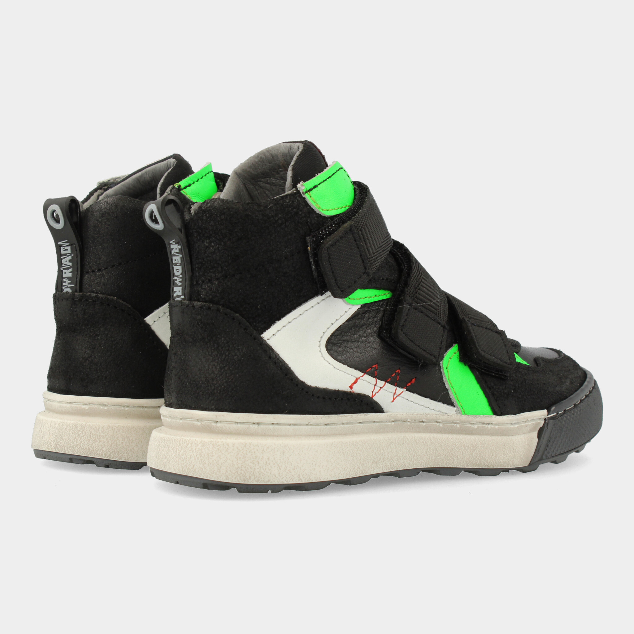 Hoge Zwarte Sneakers Met Klittenband Voor Jongens 13503 | Red-Rag