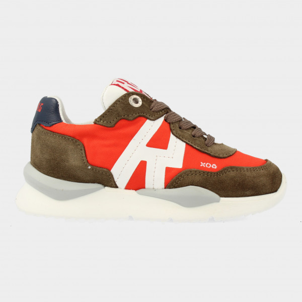 Groen Oranje Sneakers | Red-Rag 13561
