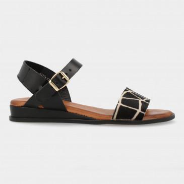 Zwarte Sandalen Met Print | Red-Rag 79372