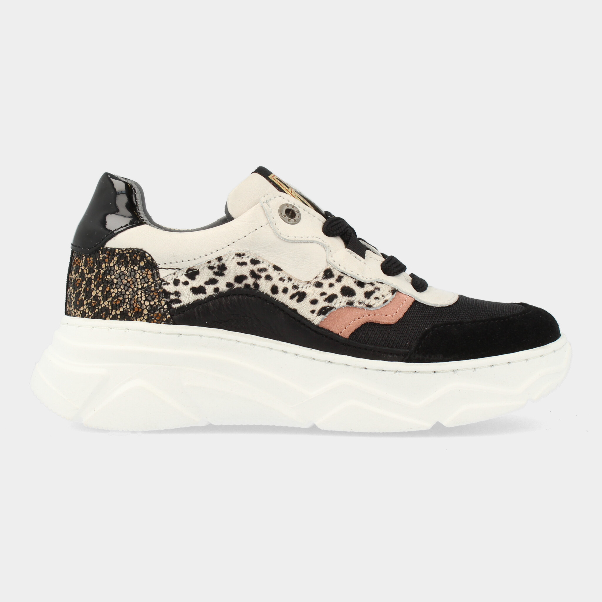 Zwart Witte Sneakers Met Print Voor Meisjes 13134 | Red-Rag