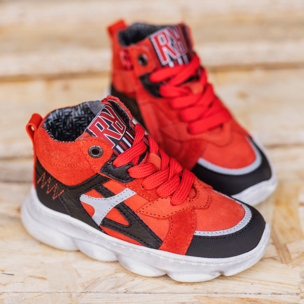 Hoge Rode Sneakers Voor Jongens 13505 | Red-Rag