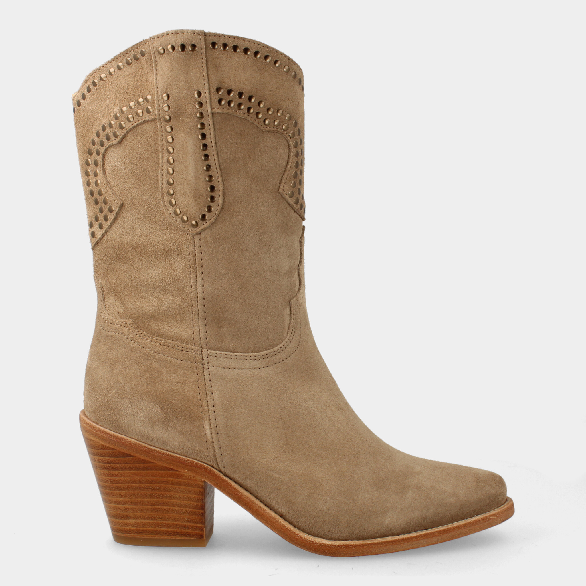 Beige Suède Laarsjes Voor Dames 77000 | Red-Rag