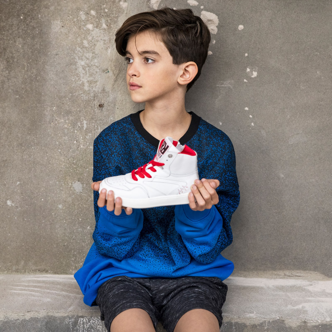 Witte Hoge Baskets Met Rits | Red-Rag 13121