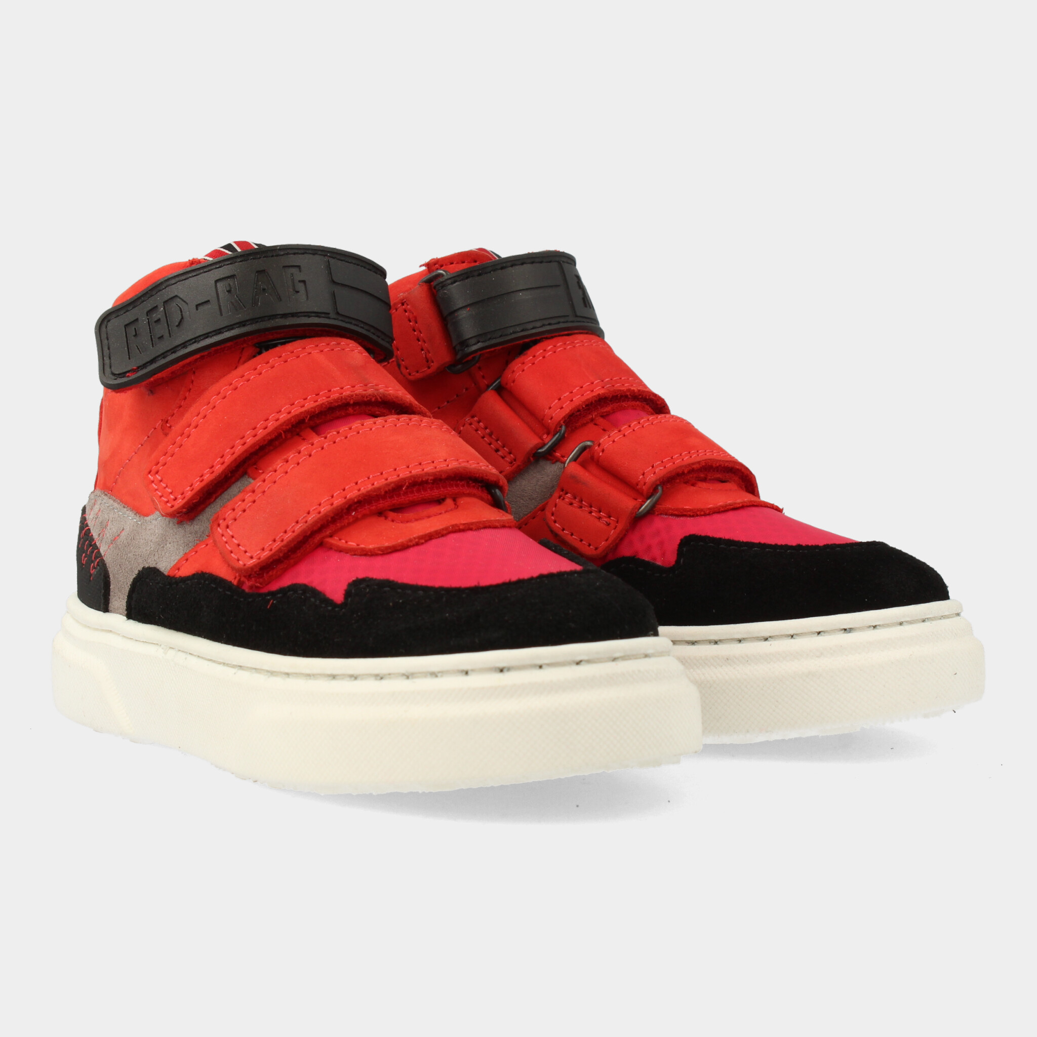 Hoge Rode Sneakers Met Klittenband Voor Jongens 13499 | Red-Rag