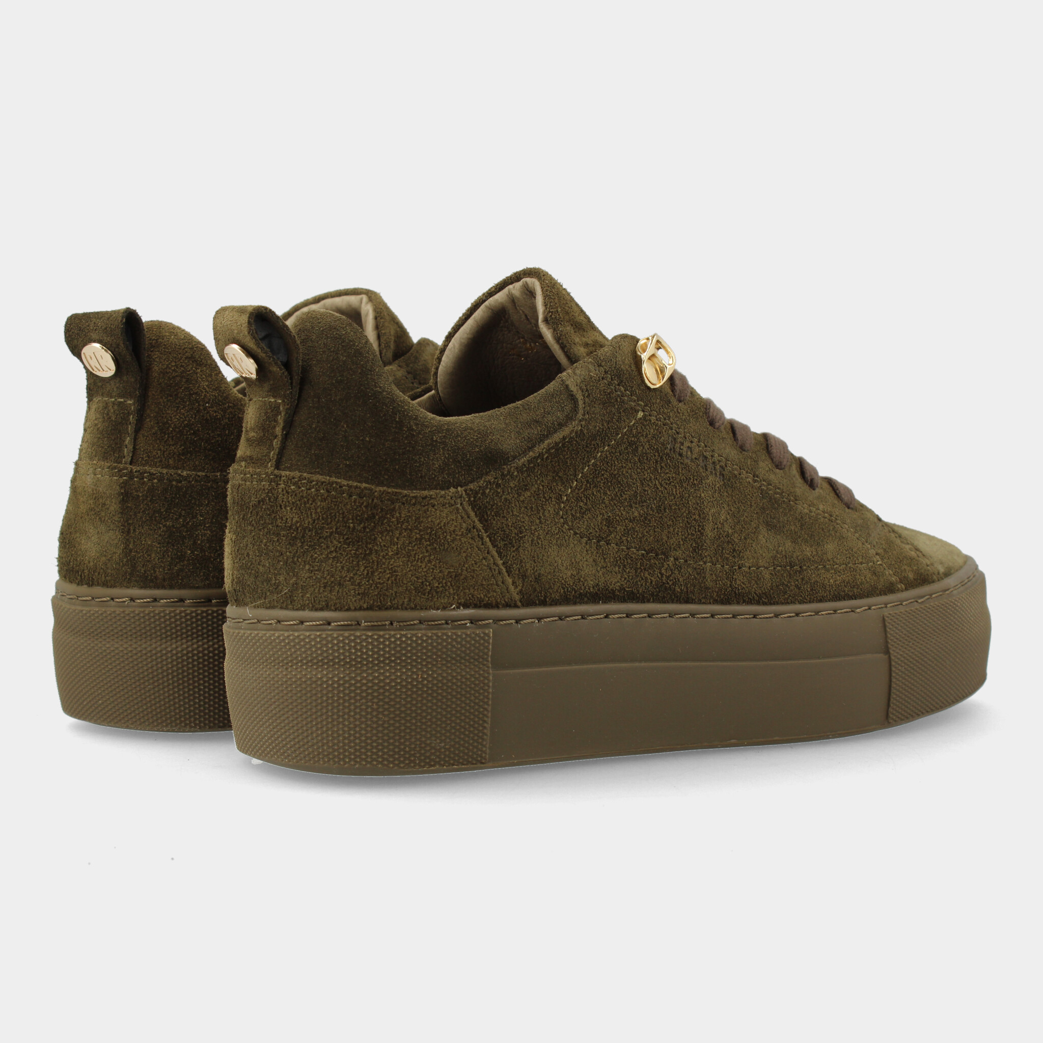 Santoni - Groene Suede sneakers - Zoetelief Mode