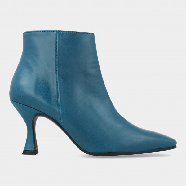 Blauwe boots met queenie hakje | 78234