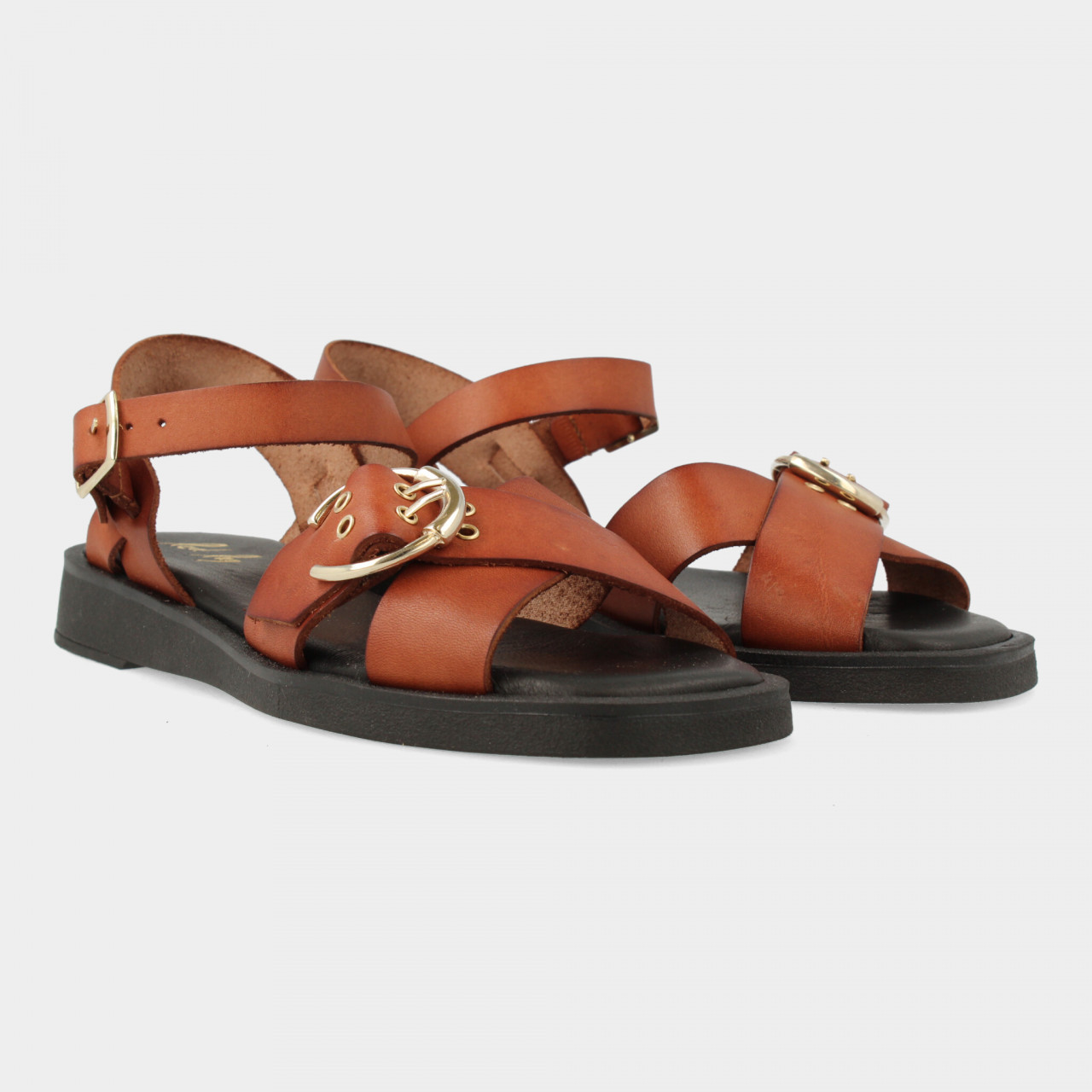 Cognac Sandalen | Red-Rag 79504