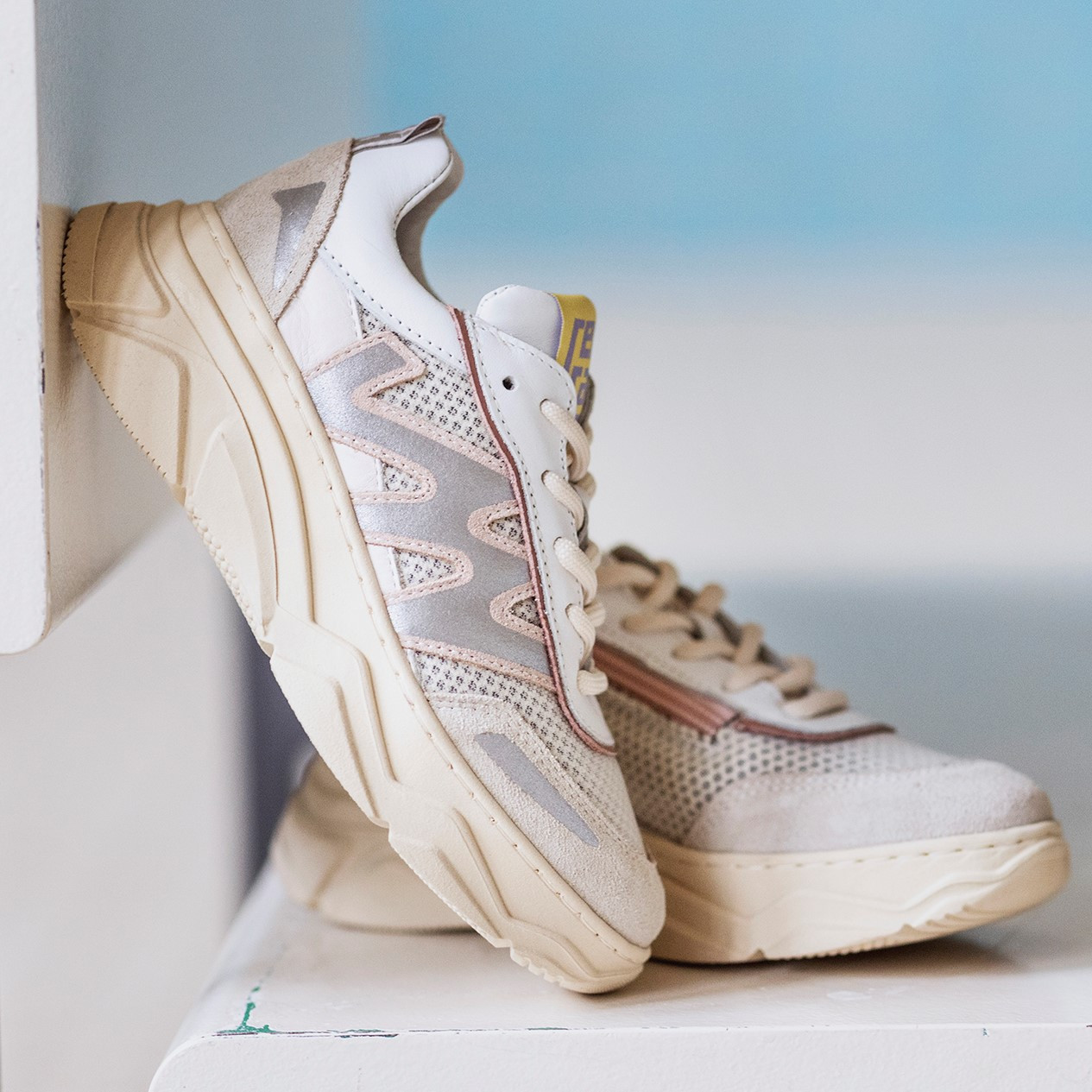 Beige Sneakers | Red-Rag 13156