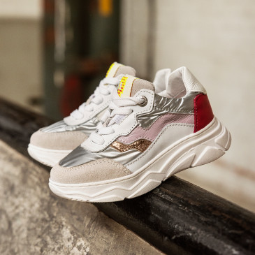 Zilveren Sneakers | Red-Rag 13290
